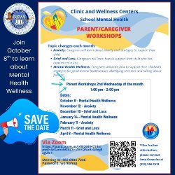 parent/caregiver workshops flyer